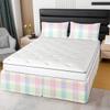 Erosebridal Rainbow Bed Skirt Tie Dye Print Bedskirt Bedroom Decor, Hotel Quality Bed Skirts Watercolor Pastel Design Bedskirts (Queen, 3Pcs) view 1