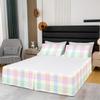 Erosebridal Rainbow Bed Skirt Tie Dye Print Bedskirt Bedroom Decor, Hotel Quality Bed Skirts Watercolor Pastel Design Bedskirts (Queen, 3Pcs) view 3