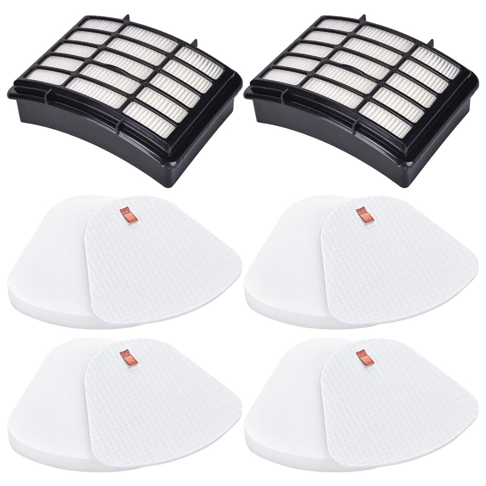 Anewise Replacement Filters for Shark Navigator Lift-Away XL CU510, CU512, CU500, CU520 Deluxe NV350, NV351, NV356E, NV360, NV352, NV355, NV358, ZU503AMZ, 4 + 2 Filter, Replace Parts #XHF350 & XFF350