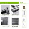 DELURA Air Conditioner Fence, Aluminum Shutter Privacy Fence, Privacy Screen No-Dig Kit - 4 Panels (Color : White, Size : 2-3P 110x60x80cm) view 4