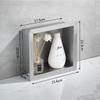 ZBJDX Stainless Steel Shower Niche, Wall-Inserted Wall Niche, Recessed Niche Shower for Bathroom Storage, No Tile Needed,Silver view 4