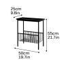 GQMYCDM End Table/Side Table/Night Stand/Bedside Table Sofa Table with Metal Frame Narrow Nightstand with Storage Shelves for Small Space (Color : White) view 2