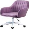 Height Bar Stools Adjustable Gaming Lift Chair,360Swivel Velvet Office Chair,Ergonomic Mid Back Computer Seat, Armrest(Color:Purple) view 1
