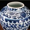 Blue and White Ceramic Floral Temple Ginger Jar Vase with Lid Traditional Chinese Temple Jar China Ming Style for Home Decor Wedding Or Gift (Size : W22xH37cm) view 4