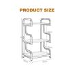 BXKCFYBSQ 3 Tier Media Rack Audio/Video Component Cabinet Wooden Corner Rack Stereo Audio Rack Stand Tower for Home/Office Printer Stand view 2