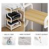 BXKCFYBSQ 3 Tier Media Rack Audio/Video Component Cabinet Wooden Corner Rack Stereo Audio Rack Stand Tower for Home/Office Printer Stand view 4
