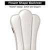 Pvillez White Dining Chairs Set of 4,Upholstered Leather Dining Chairs with Stainless Steel Leg & Petal Backrest,Pu Leather Dining Room Chairs,Mid Century Modern Dining Chairs for Dining Room Kitchen view 4