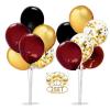 Graduation Decorations Maroon Gold 2026/Burgundy Graduation Decorations ASU FSU/Burgundy Gold Balloons/Birthday/2 Burgundy Table Centerpiece Balloon Stand Kits view 1