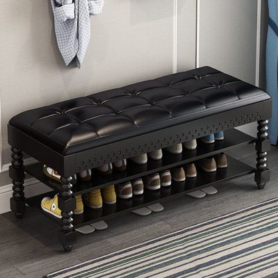 YHKJLYH Shoe Rack Bench, Corridor Shoe Stool Upholstered seat, Leather Bench Seat, with Leather, for Hallway,Entryway,Bedroom Easy