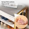 YHKJLYH Shoe Bench, Modern Industrial Shoe Storage Bench, Shoe Storage Organizer Rack, Metal Shoe Rack, for Hallway, Living Room, Bedroom view 3