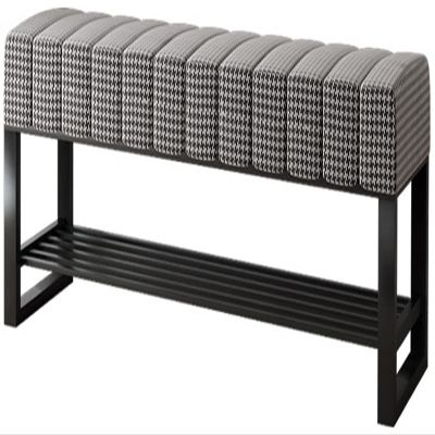 YHKJLYH Changing Shoe Stool, Entry Shoe Cabinet Upholstered Organizing Rack with Upholstered Seat, Metal Rack, for Bedroom, Living Room, Hallway