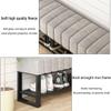 YHKJLYH Changing Shoe Stool, Entry Shoe Cabinet Upholstered Organizing Rack with Upholstered Seat, Metal Rack, for Bedroom, Living Room, Hallway view 3
