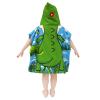 growell Hooded Kids Beach Towels - Toddler Bath Towel Girls Boys Swim Cover-ups for Ages 1 to 6 Kids Pool Towels Quick Dry Lightweight Soft Microfiber Poncho Towel 24x24 (Alligator Green) view 1