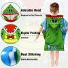 growell Hooded Kids Beach Towels - Toddler Bath Towel Girls Boys Swim Cover-ups for Ages 1 to 6 Kids Pool Towels Quick Dry Lightweight Soft Microfiber Poncho Towel 24x24 (Alligator Green) view 3