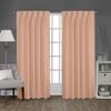 Homi Drapes Double Pinch Pleated Blackout Curtains  Thermal Insulated, Room Darkening Window Treatments Curtains for Home or Office  1 Panel with Hooks & Tiebacks (Peach, 52x45) view 1