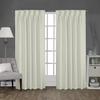 Homi Drapes Double Pinch Pleated Blackout Curtains  Thermal Insulated, Room Darkening Window Treatments Curtains for Home or Office  1 Panel with Hooks & Tiebacks (Cream, 52x45) view 1