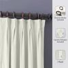 Homi Drapes Double Pinch Pleated Blackout Curtains  Thermal Insulated, Room Darkening Window Treatments Curtains for Home or Office  1 Panel with Hooks & Tiebacks (Cream, 52x45) view 2