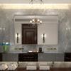 40x30inch Silver Rectangular Wall-Mounted Beveled Bathroom Mirror,Square Angle Metal Frame Wall Mounted Bathroom Mirrors for Wall(Horizontal & Vertical) view 3