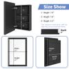 AGDULL Retro-Style Medicine Cabinet with 17x27 Solid Wood Mirror Frame, Bathroom Recessed Wall Cabinet, Living Room Wood Storage Cabinet, Black view 3