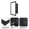 AGDULL Retro-Style Medicine Cabinet with 17x27 Solid Wood Mirror Frame, Bathroom Recessed Wall Cabinet, Living Room Wood Storage Cabinet, Black view 4