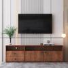 62.99 "Modern Style Multi-Storage Dark Brown Slide Rail TV Cabinet view 1