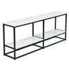 59.8" TV Stand for TV up to 65 Inches with Storage Tier, Marble & Black view 4