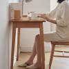 100% Solid Wood Natural Wood Computer Desk Study Desk Oak Natural Wood PC Desk Work Desk Dressing Table Slim Solid Wood with Drawer Simple Work from Home Width 100 cm Depth 50 cm Wood Grain Wooden view 1