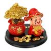 Garneck God of Wealth Ornament Fengshui Bonsai Tree Bonsai Money Tree Feng Shui Shen Buddha Statute Desk Topper Prosperity Crystals Decor God of Statues Toy Lucky Resin view 1