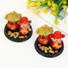 Garneck God of Wealth Ornament Fengshui Bonsai Tree Bonsai Money Tree Feng Shui Shen Buddha Statute Desk Topper Prosperity Crystals Decor God of Statues Toy Lucky Resin view 3