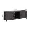 TV Stand Storage Media Console Entertainment Center,Tradition Black,with Doors view 2
