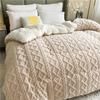 Thickened Super Soft Insulation Winter Quilt, Cashmere and Double Fabrics, Warmth Plush Velvet Quilt,Super Warm Lamb Velvet Duvet Quilt,Winter Blanket,Thick Warm Winter Quilt (Color : Pink, Size : 5 view 1