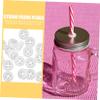 20Pcs Silicone Straw Plugs for Jar Lids Wooden Lid Stoppers with Sealing Design Easy to Clean and Use for Mason Jars Dust Protection and Straw Fixing view 3
