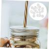 20Pcs Silicone Straw Plugs for Jar Lids Wooden Lid Stoppers with Sealing Design Easy to Clean and Use for Mason Jars Dust Protection and Straw Fixing view 4