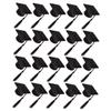 OKUMEYR 20pcs Mini Graduation Caps Tassels Bottle Toppers for Graduation Felt Wine Bottle Covers for Crafts Doll Hats and Bouquet Decoration view 1