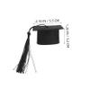 OKUMEYR 20pcs Mini Graduation Caps Tassels Bottle Toppers for Graduation Felt Wine Bottle Covers for Crafts Doll Hats and Bouquet Decoration view 2