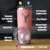 Bevvee Hummingbird - Insulated Coffee Tumbler Cup with Sliding Lid - Stainless Steel Insulated Mug - Hummingbird Gifts and Decor for Women and Men - Pink view 4