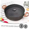 BRIGHTFUFU 2pcs Stainless Steel Splatter Screen Mesh Grease Splatter Guards for Frying Pan Cooking Pan and Skillet Oil Protection for Safe Cooking view 3