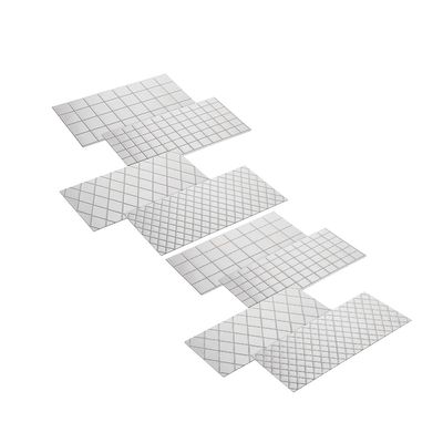 8 Pcs Waffle Impression Mat Baking Impression Mats Embossing Tool Fondant Embossing Mold Brick Cake Printing Mold White