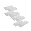 8 Pcs Waffle Impression Mat Baking Impression Mats Embossing Tool Fondant Embossing Mold Brick Cake Printing Mold White view 1
