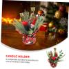 Amosfun Candle Holder Elegant Design for Christmas Table Centerpiece Realistic Fruit Bouquet Decoration for Festive Home Restaurant Mall Setting view 2