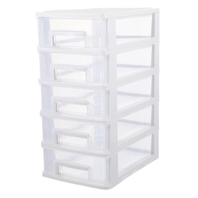 Amosfun Drawer Style Storage Box Desktop Organizer Makeup Organizer Sturdy Material Large Capacity Multi-tier