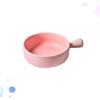 BRIGHTFUFU Fruit Plate Round Ceramic Baking Plate Household Handle Tray Salad Serving view 3