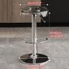 Acrylic Bar Stools,Bar Stool Barstools Bar Chairs Counter Height Adjustable Swivel Stool,Kitchen Counter Stools (Color : Clear, Size : Gold Lifting Rod) view 2