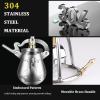 JOSKAA Chinese Popcorn Maker, 304 Stainless Steel Hand Popcorn Machine with Precision Pressure Gauge, Retro Nostalgia Mini Popcorn Machine Can Make Popcorn and Heat Food,300ML view 3
