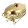 UNbit Buffet Four Chafing Dish Set Hot Pot Fer Buffet Pan Fondue Pot Pour Restaurant Maison Cuisine Or 1. 5L Fondue Au Chocolat view 1