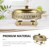 UNbit Buffet Four Chafing Dish Set Hot Pot Fer Buffet Pan Fondue Pot Pour Restaurant Maison Cuisine Or 1. 5L Fondue Au Chocolat view 2