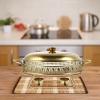UNbit Buffet Four Chafing Dish Set Hot Pot Fer Buffet Pan Fondue Pot Pour Restaurant Maison Cuisine Or 1. 5L Fondue Au Chocolat view 3