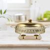 UNbit Buffet Four Chafing Dish Set Hot Pot Fer Buffet Pan Fondue Pot Pour Restaurant Maison Cuisine Or 1. 5L Fondue Au Chocolat view 4