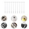 Worparsen Flexible Wire Manager Food Bag Organizer 10pcs Reusable Nylon Cable Organizer Fastener Tape Fixing Cute Cartoon Bear Design White B view 4