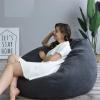 Large Small Lazy Sofa Cover Chairs Without Filler Linen Cloth Lounger Seat Bean Bag Pouf Puff Couch Tatami Living Room Bedroom (Color : Pink, Size : 90x110cm) view 2